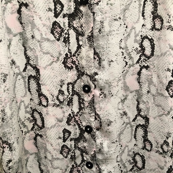 Laundry By Shelli Segal Snake Python Print Button Down Midi Dress - Picture 5 of 7